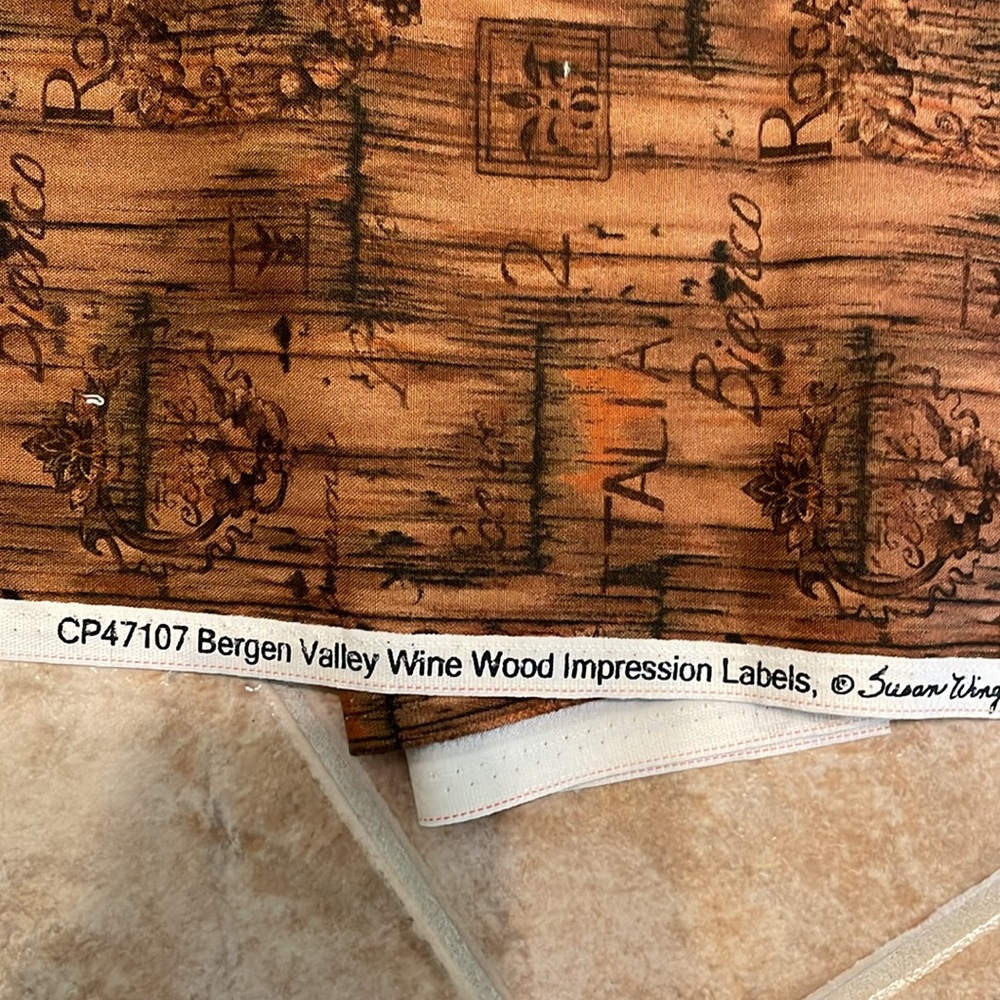 Bergen valley wine wood impression fabric. - Picture 5 of 6